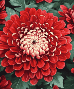 Chinese Chrysanthemums Blossoms Diamond Painting