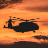 Chinook Aircraft Sunset Diamond Painting