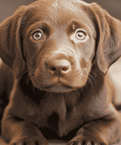 Chocolate Labrador Puppy Diamond Painting