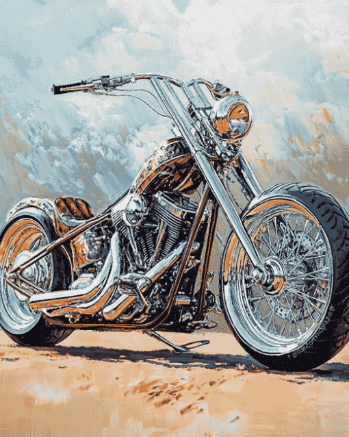 Chopper Motorbike Diamond Painting