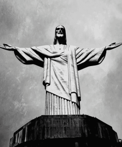 Christ The Redeemer Monochrome Diamond Painting