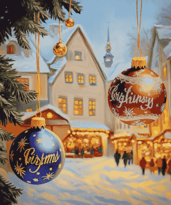 Christkindlesmarkt Christmas Ornaments Diamond Painting