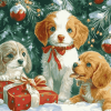 Christmas Kittens and Puppies Diamond Painting