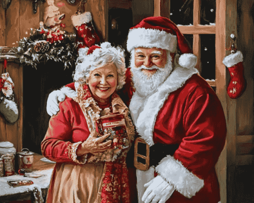 Christmas Mr and Mrs Claus Diamond Painting