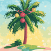 Christmas Palm Tree Art Diamond Painting