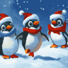 Christmas Penguin Animation Diamond Painting