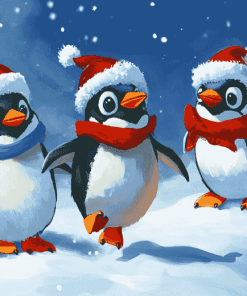 Christmas Penguin Animation Diamond Painting