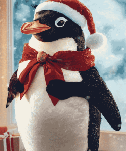 Christmas Penguin Birds Diamond Painting