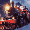 Christmas Santa Train Diamond Painting