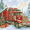 Christmas Vintage Truck Diamond Painting