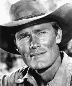 Chuck Connors Black and White Diamond Painting