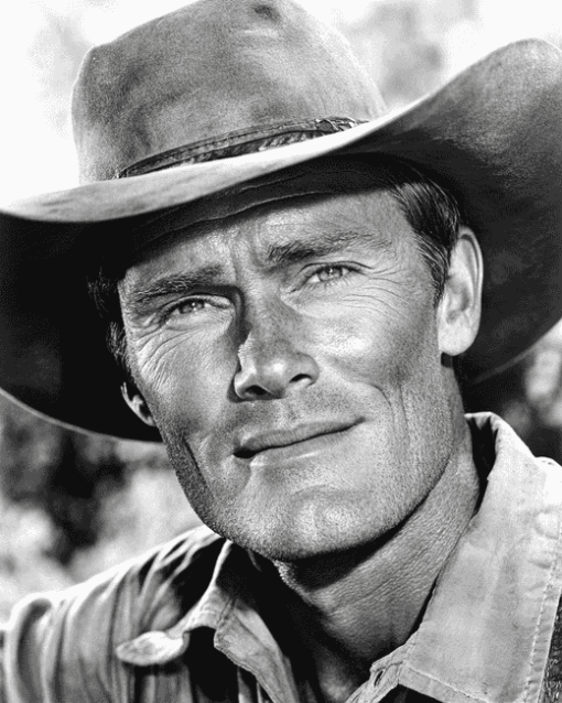 Chuck Connors Black and White Diamond Painting