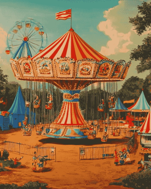 Circus Ferris Animation Diamond Painting