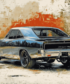 Classic 1968 Dodge Charger Diamond Painting