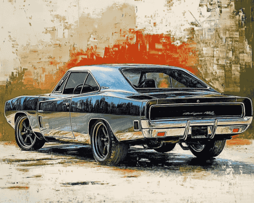 Classic 1968 Dodge Charger Diamond Painting