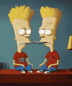 Classic Beavis And Butthead Diamond Painting