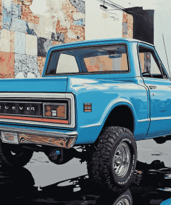 Classic Blue 1968 Chevrolet Truck Diamond Painting