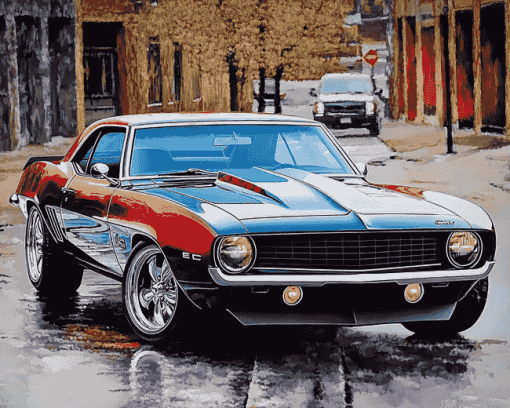 Classic Camaro Engines Diamond Painting