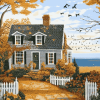 Classic Cape Cod House Diamond Painting