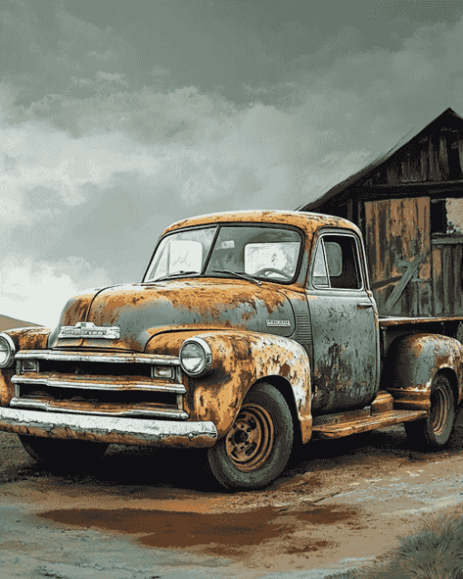 Classic Chevy Truck Diamond Painting