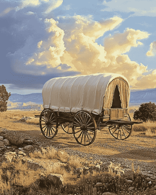 Classic Covered Wagon Diamond Painting