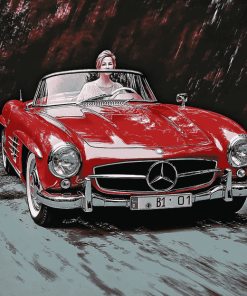 Classic Mercedes SL 300 Diamond Painting