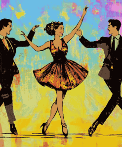 Classy Dancers Pop Animation Diamond Painting