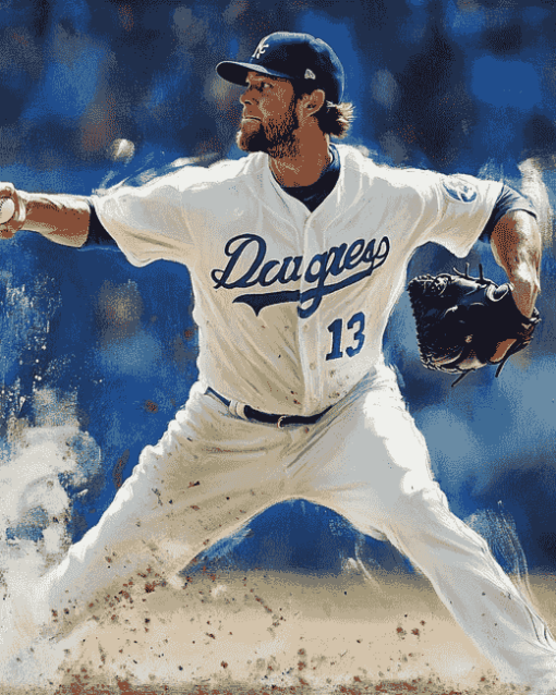 Clayton Kershaw Baseball Legend Diamond Painting