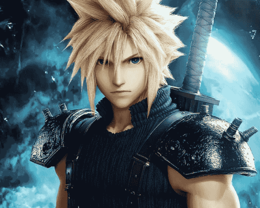 Cloud Strife Anime Diamond Painting