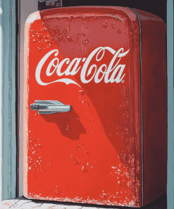 Coca Cola Logo Refrigerator Diamond Painting