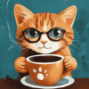 Coffee Cat Diamond Painting