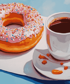 Coffee and Donut Treats Diamond Painting