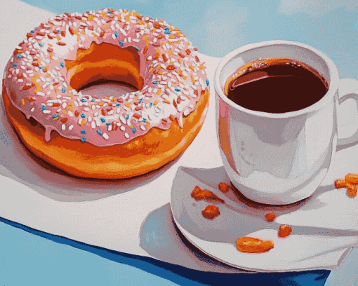 Coffee and Donut Treats Diamond Painting