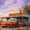 Coffee and Gas Station Trucks Diamond Painting