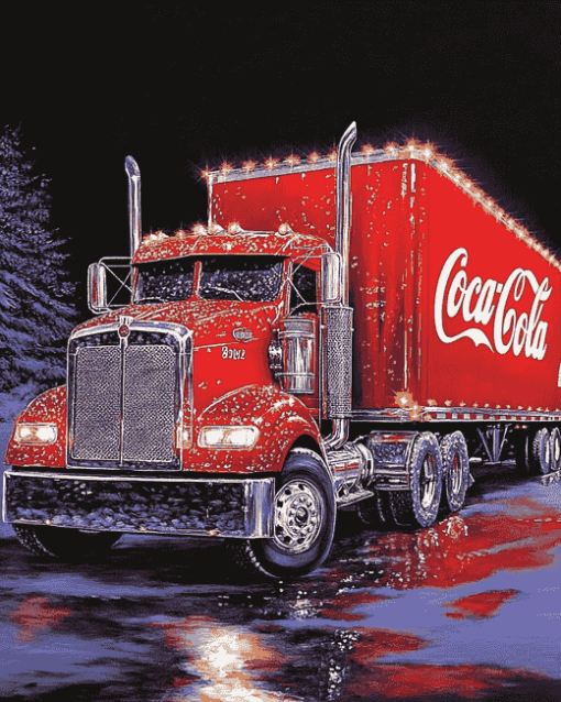 Cola Truck Engines Diamond Painting