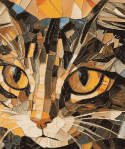 Collage Mosaic Cat Diamond Painting