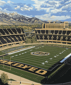 Colorado Buffaloes Stadium Landscape Diamond Painting