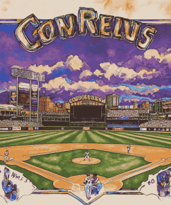 Colorado Rockies Vintage Baseball Diamond Painting