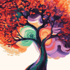 Colorful Abstract Female Tree Diamond Painting