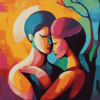 Colorful Abstract Lovers Diamond Painting