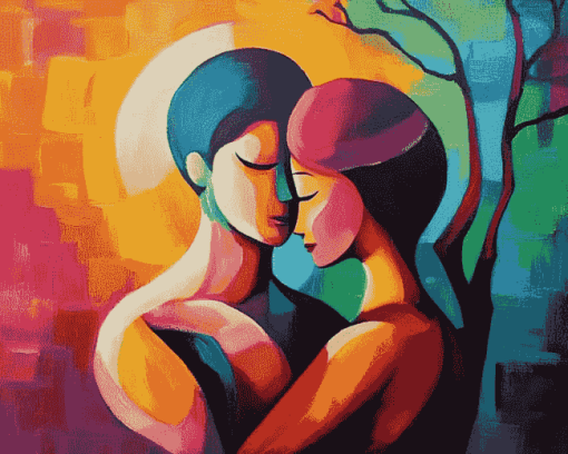 Colorful Abstract Lovers Diamond Painting