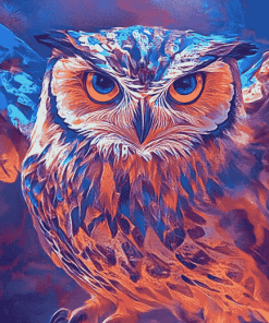 Colorful Abstract Owl Diamond Painting