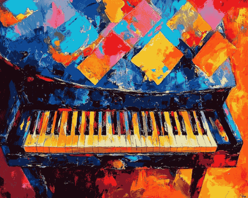 Colorful Abstract Piano Diamond Painting