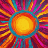 Colorful Abstract Sun Diamond Painting