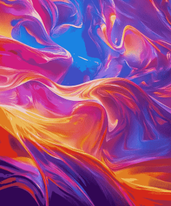 Colorful Abstract Waves Diamond Painting