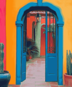 Colorful Andalusia Hacienda Diamond Painting