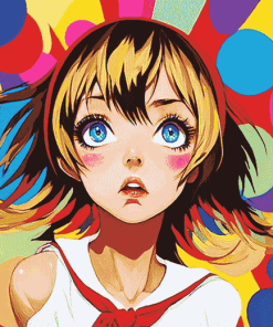 Colorful Anime Girl Diamond Painting