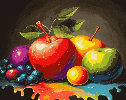 Colorful Apple Fruits Diamond Painting