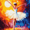 Colorful Ballerina Under Moonlight Diamond Painting