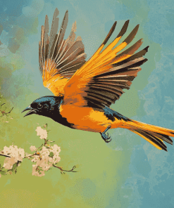 Colorful Baltimore Oriole Diamond Painting